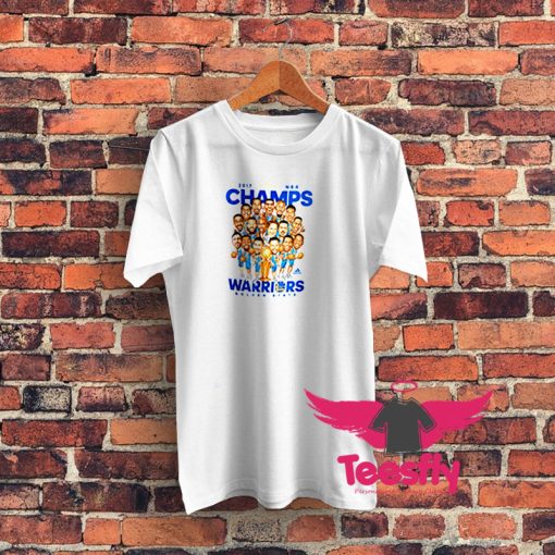 Golden State Warriors NBA Champs Caricature Graphic T Shirt