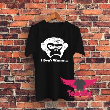 Grumpy Monkey Face Graphic T Shirt