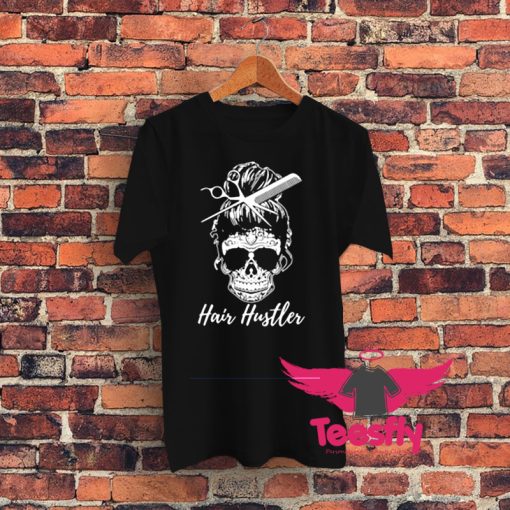 Hair Hustler Skull Graphic T Shirt