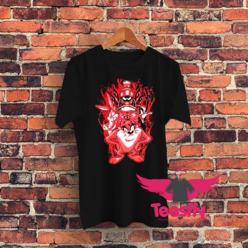 Halloween Looney Tunes Red Flame Graphic T Shirt