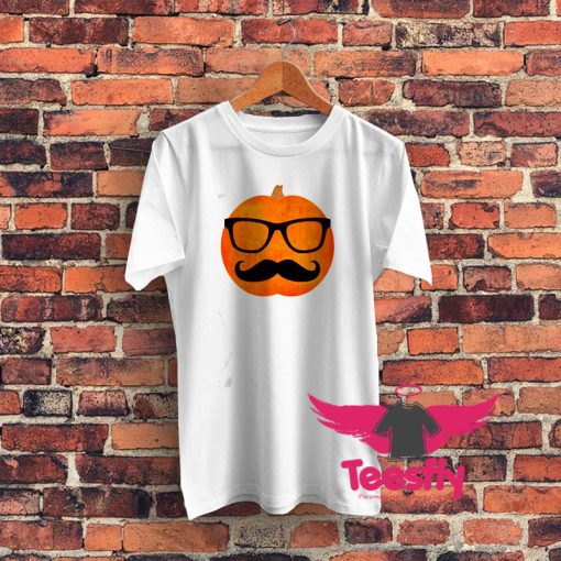 Halloween Pumpkin Hipster Graphic T Shirt