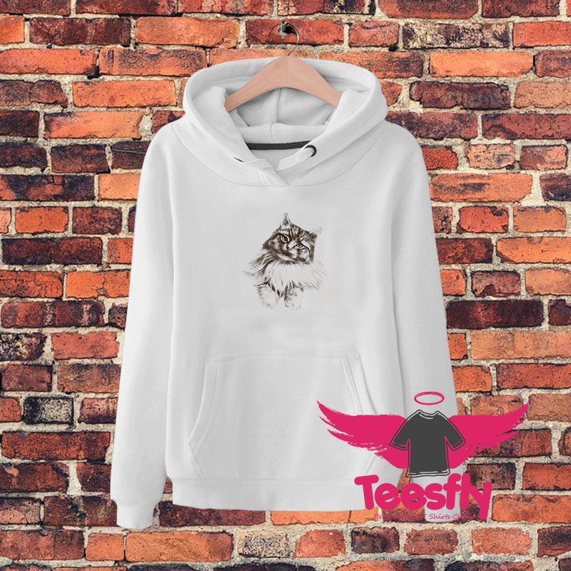 Hand Draw Cat Hoodie