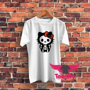 Hello Kitty Skeleton Halloween Graphic T Shirt