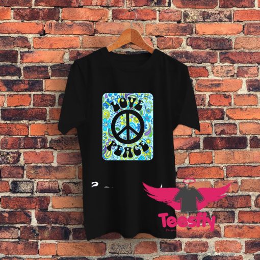Hippie Love Peace Graphic T Shirt