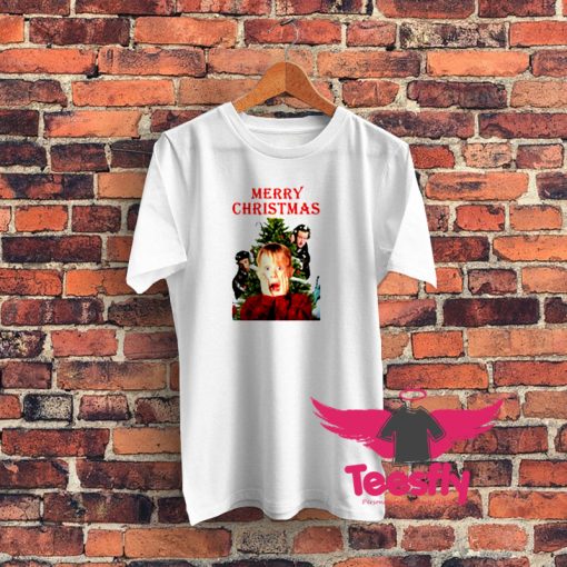 Home Alone Funny Christmas Graphic T Shirt