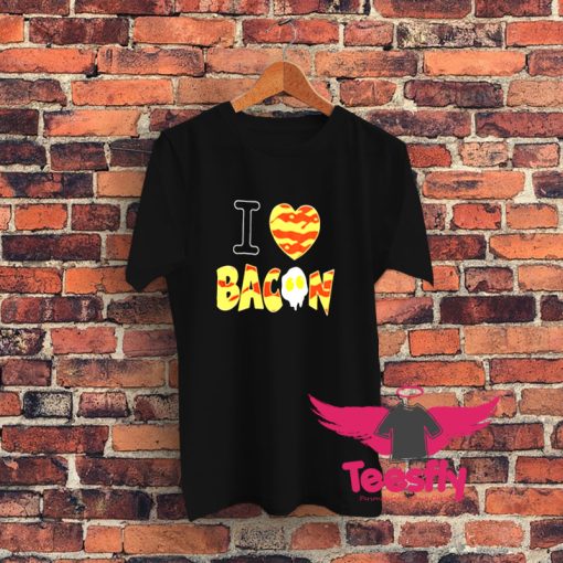 I Heart Love Bacon Graphic T Shirt