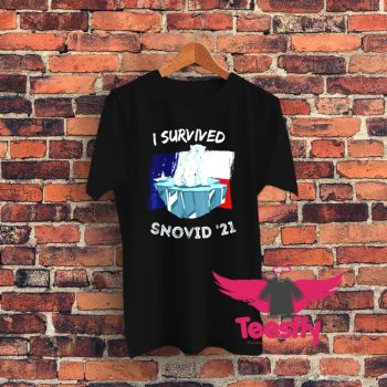 I SURVIVED SNOVID 21 Bear Graphic T Shirt