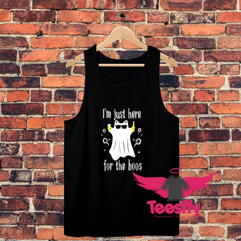 Im Just Here for the Boos Cat Halloween Unisex Tank Top