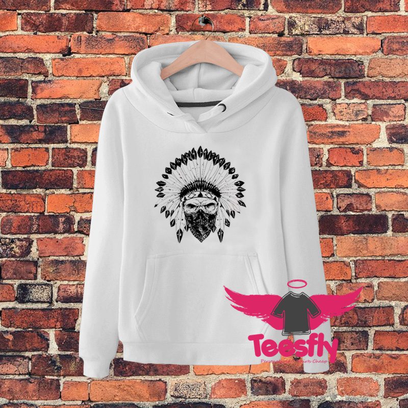 Indian Skull Rag Hoodie