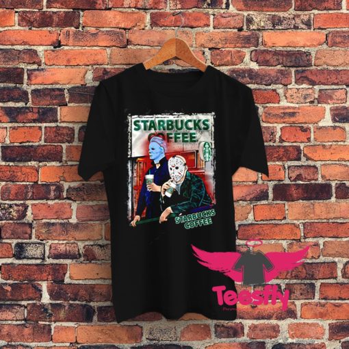 Jason Voorhees and Michael Myers drink Starbucks Graphic T Shirt