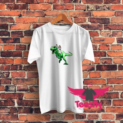 Jesus riding a dinosaur Graphic T Shirt