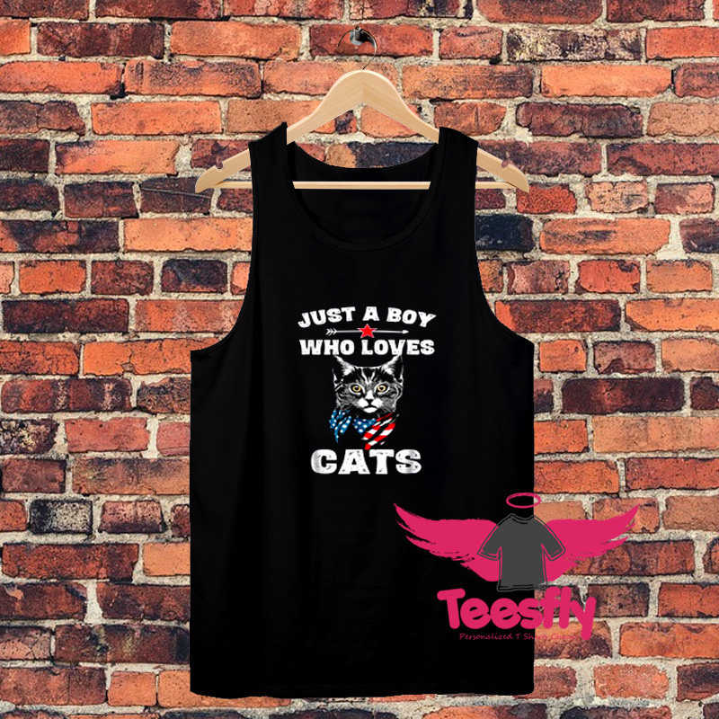 Just A Boy Who Loves Cat Unisex Tank Top