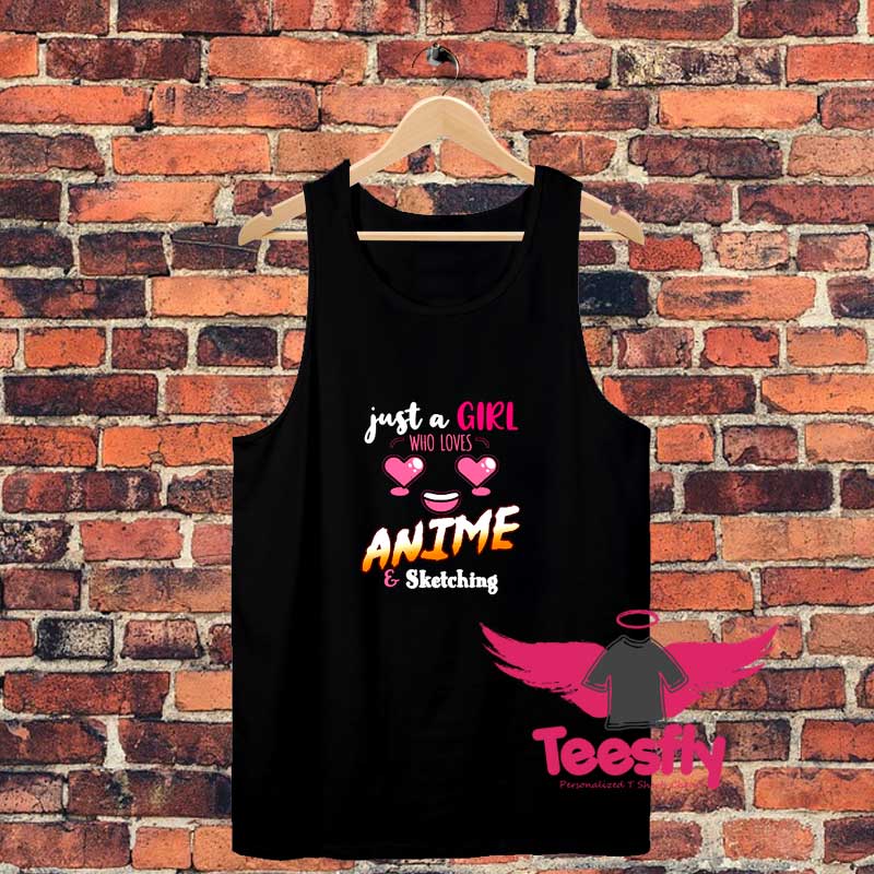 Just A Grils Who LOves Anime Unisex Tank Top