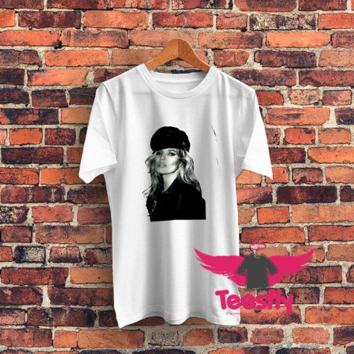 Kate Moss With Hat Graphic T Shirt