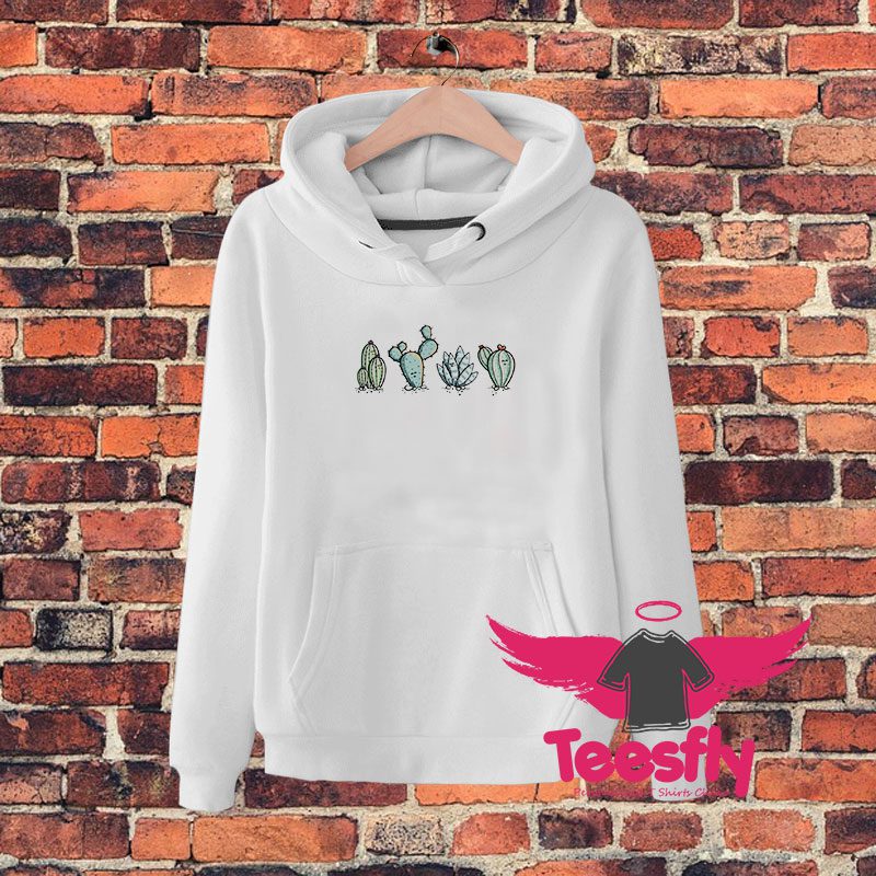 Kawaii Cute Cacti Desert Plants Hoodie