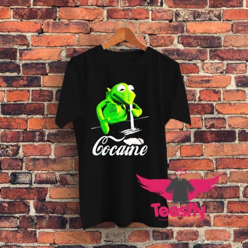 Kermit The Frog Doing Coke Graphic T Shirt