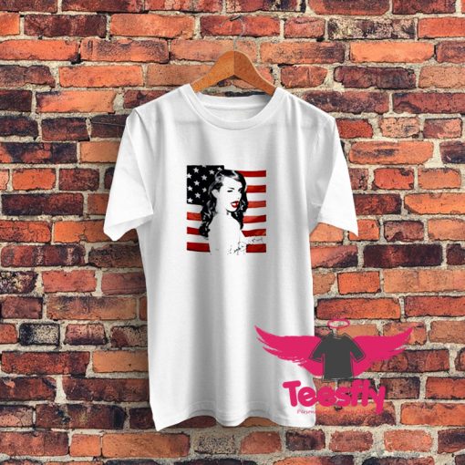 Lana Del Rey American Flag Graphic T Shirt