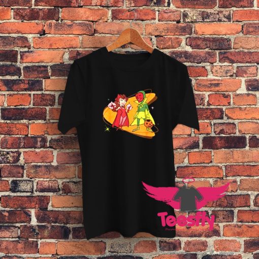 Marvel Scarlet Witch Vision Retro Graphic T Shirt