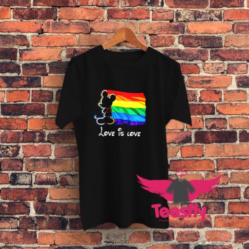 Mickey Mouse Lgbt Pride Love Is Love Graphic T Shirt