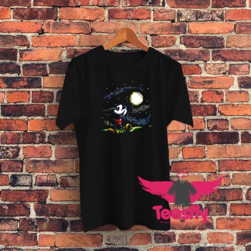 Mickey Mouse Starry Night Graphic T Shirt