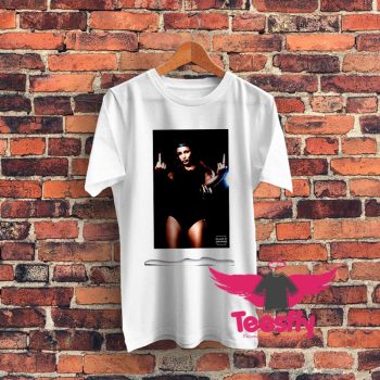 Middelfinger Fuck You Paris Swag Dope Pin Up Kate Moss Model Megan Fox Eleven Graphic T Shirt