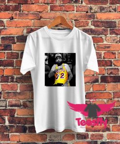 Nipsey Hussle Wearing Magic Johnson LA Lakers Jersey Graphic T Shirt