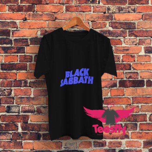 Official Black Sabbath Purple Logo Graphic T Shirt