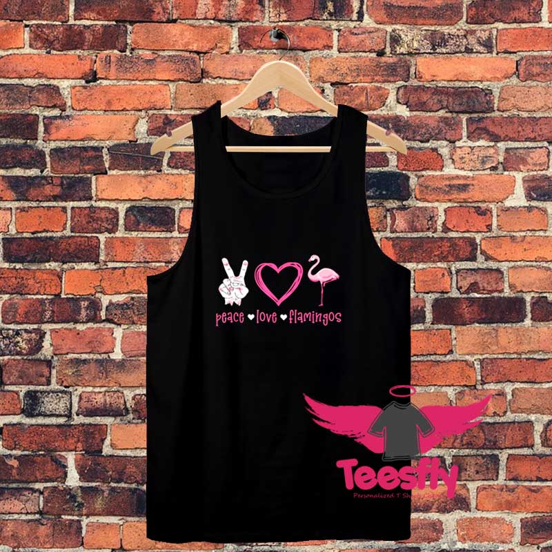Peace Love Flamingo Unisex Tank Top