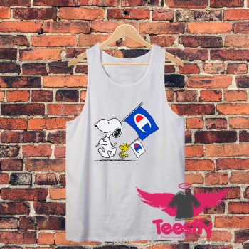Peanuts Snoopy And Woodstock Flag Unisex Tank Top