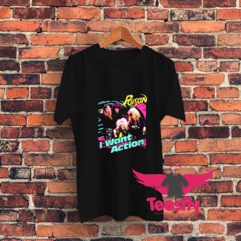 Poison I Want Action Album Cover Concert Graphic T Shirt