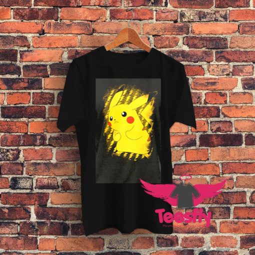 Pokemon Pikachu Brushy Graphic Graphic T Shirt
