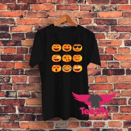 Pumpkin Emoji Graphic T Shirt