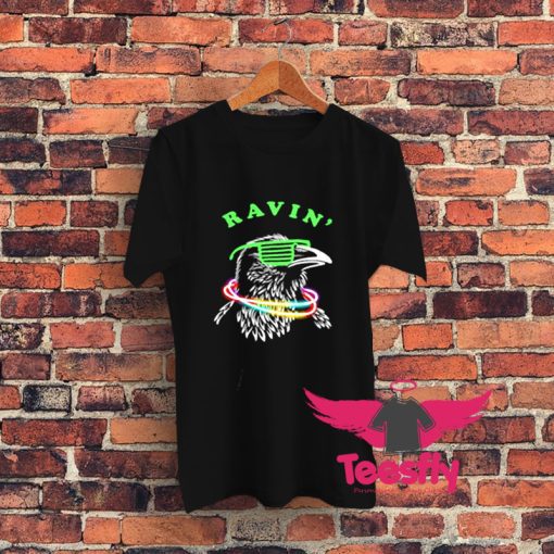 Rave Party Neon Bird Funny Graphic T Shirt