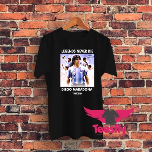 Rip Diego Maradona Legend Football Graphic T Shirt
