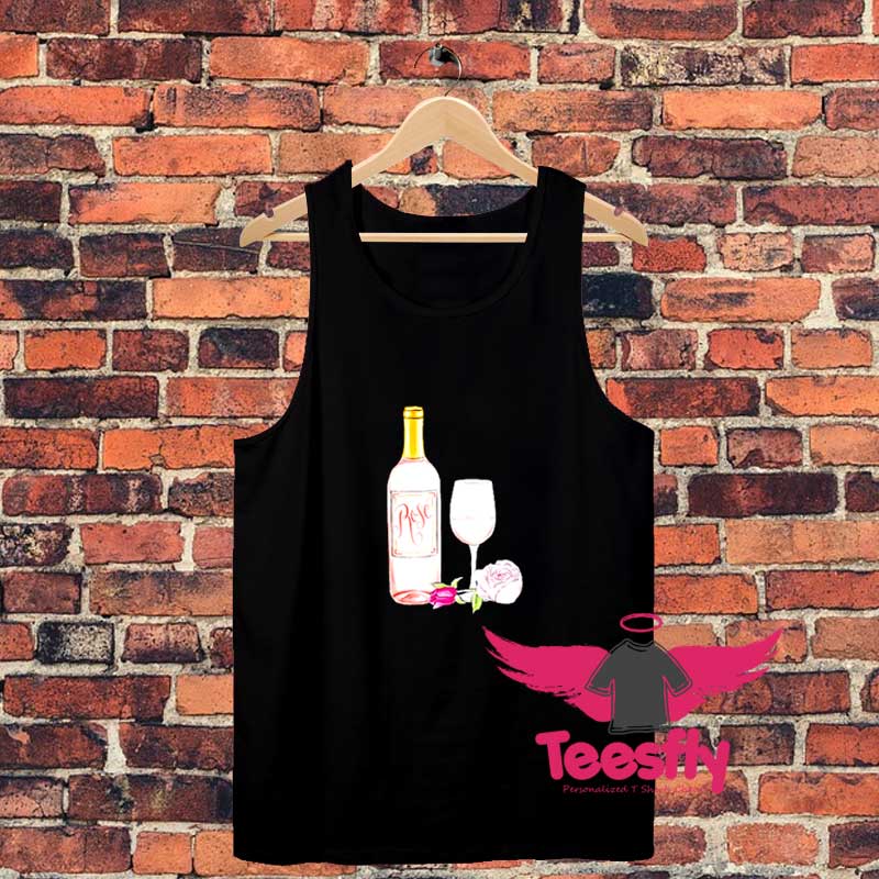 Rose Wine All Day Unisex Tank Top