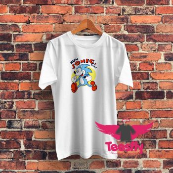 Run Sonic The Hedgehog Cartoon Graphic T Shirt