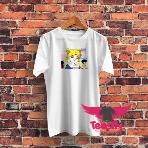 Sailor Moon Eating Makes Me So Happy Graphic T Shirt
