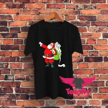 Santa with Face Mask and Toilet Paper Funny Christmas Graphic T Shirt