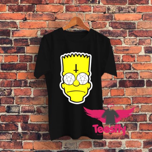 Satanic Bart Simpson Graphic T Shirt