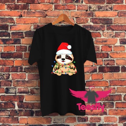 Sloth Christmas Graphic T Shirt