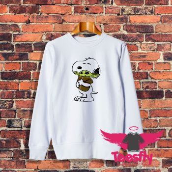 Snoopy Hugging Baby Yoda Star Wars Sweatshirt