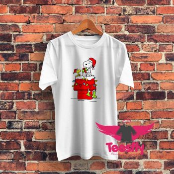 Snoopy and Woodstock Christmas Graphic T Shirt