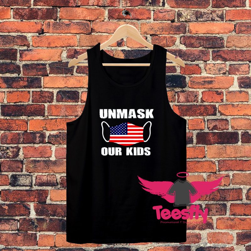 Unmask Our Kids American Flagee Unisex Tank Top