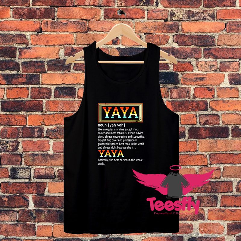 Yaya Definition Grandchildren Unisex Tank Top
