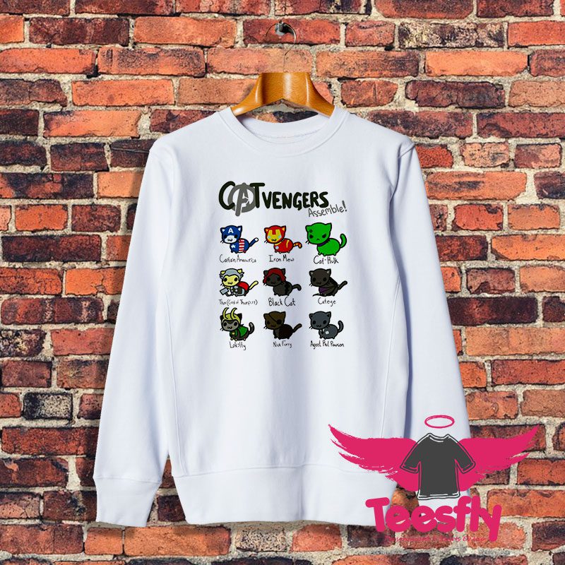 cat vengers assemble hero black Sweatshirt