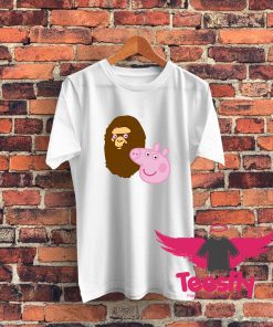 A Bathing Ape Bape Head X Peppa Pig Parody Graphic T Shirt