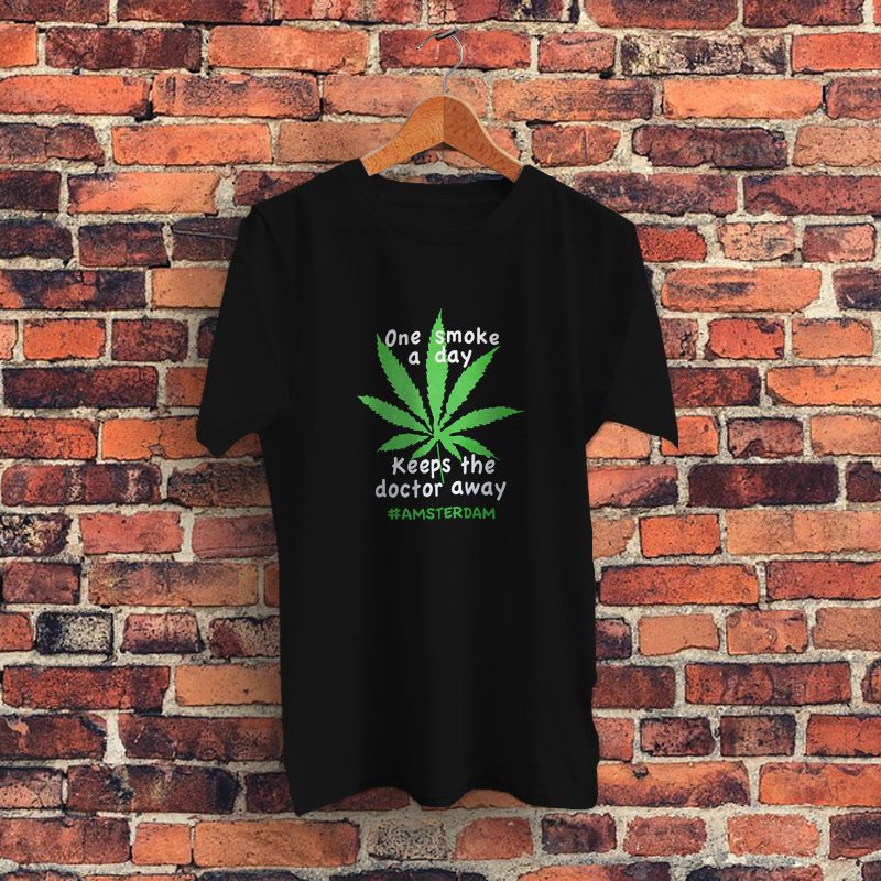 Amsterdam One Smoke A Day Graphic T Shirt