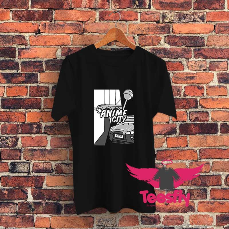 Anime City Cover Comics Graphic T Shirt