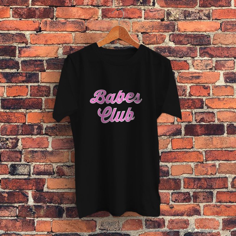 Babes Club Lettering Graphic T Shirt