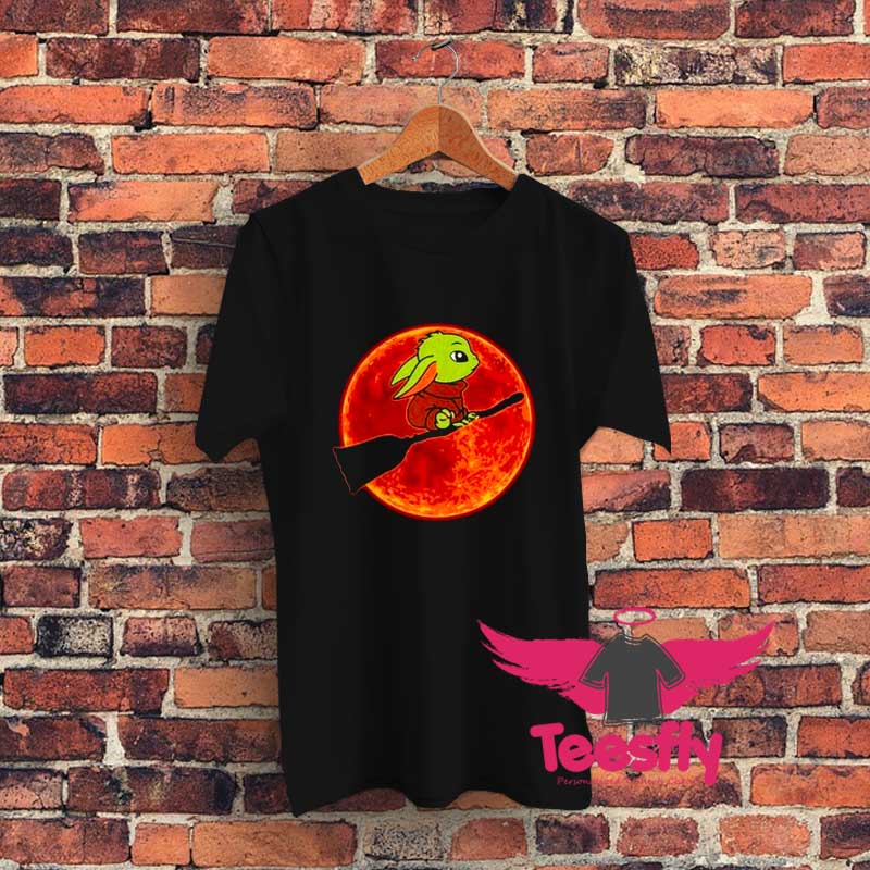 Baby Yoda Blood Moon Graphic T Shirt